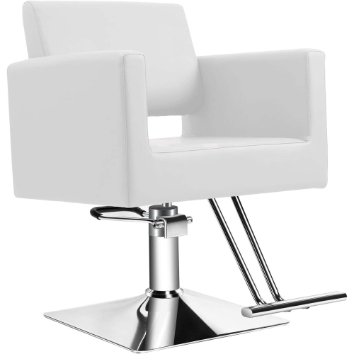 Olakula Barber Chair Salon Chair – Ultra-Comfort Foam Cushion Hair Cutting Chair for Barbershop, Hair Salon & Styling Studio(White)