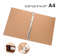 Olakula A4 Binder with Kraft And 4-Hole Metal Ring, Blank DIY Cover,9.35" x 12.4" Protective Binders School & Office Supplies.