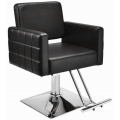 Olakula Barber Chair, Hydraulic Height Adjustable 360 Swivel Salon Styling Chair with Footrest, Black PVC Leather for Barber Shop & Home Spa（Black）